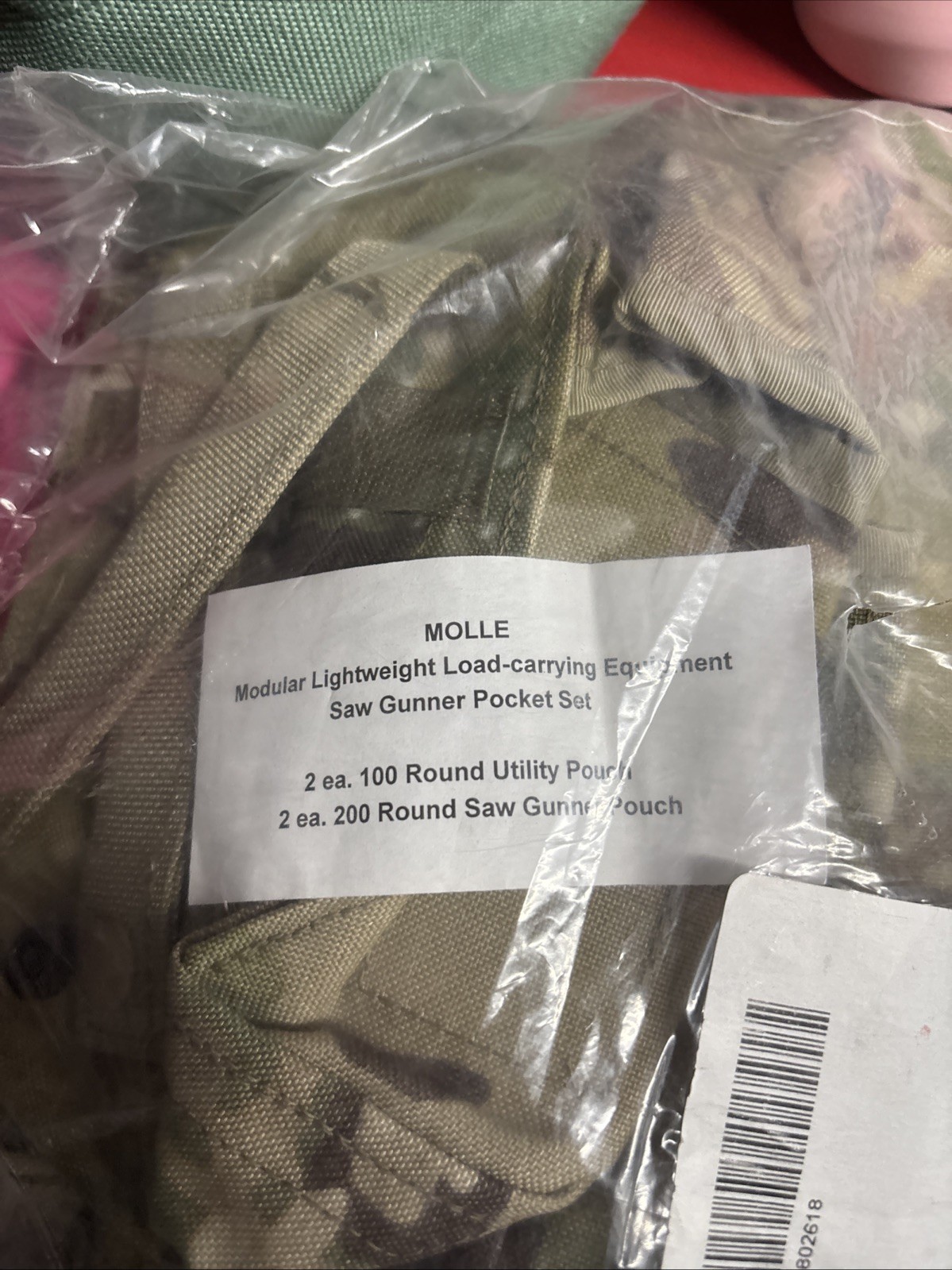 USGI Modular Lightweight Load-carrying Equipment Saw Gunner Pocket Set OCP NIB!!