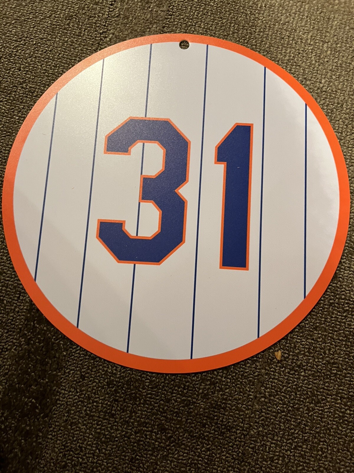 NY METS MIKE PIAZZA RETIRED NUMBER SIGN #31 HALL OF FAME HOF MLB BASEBALL