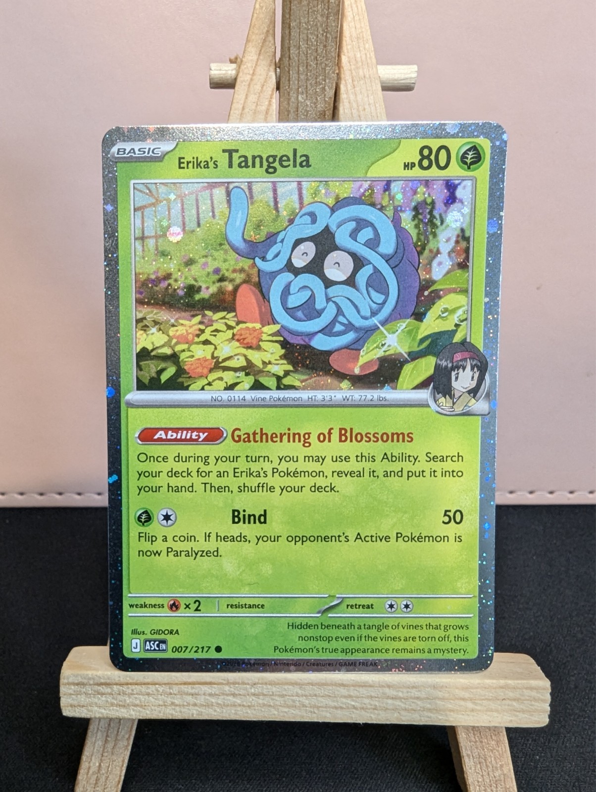 Erika’s Tangela (Cosmo Holo) 007/217 Holo Pokemon Holo NM/M