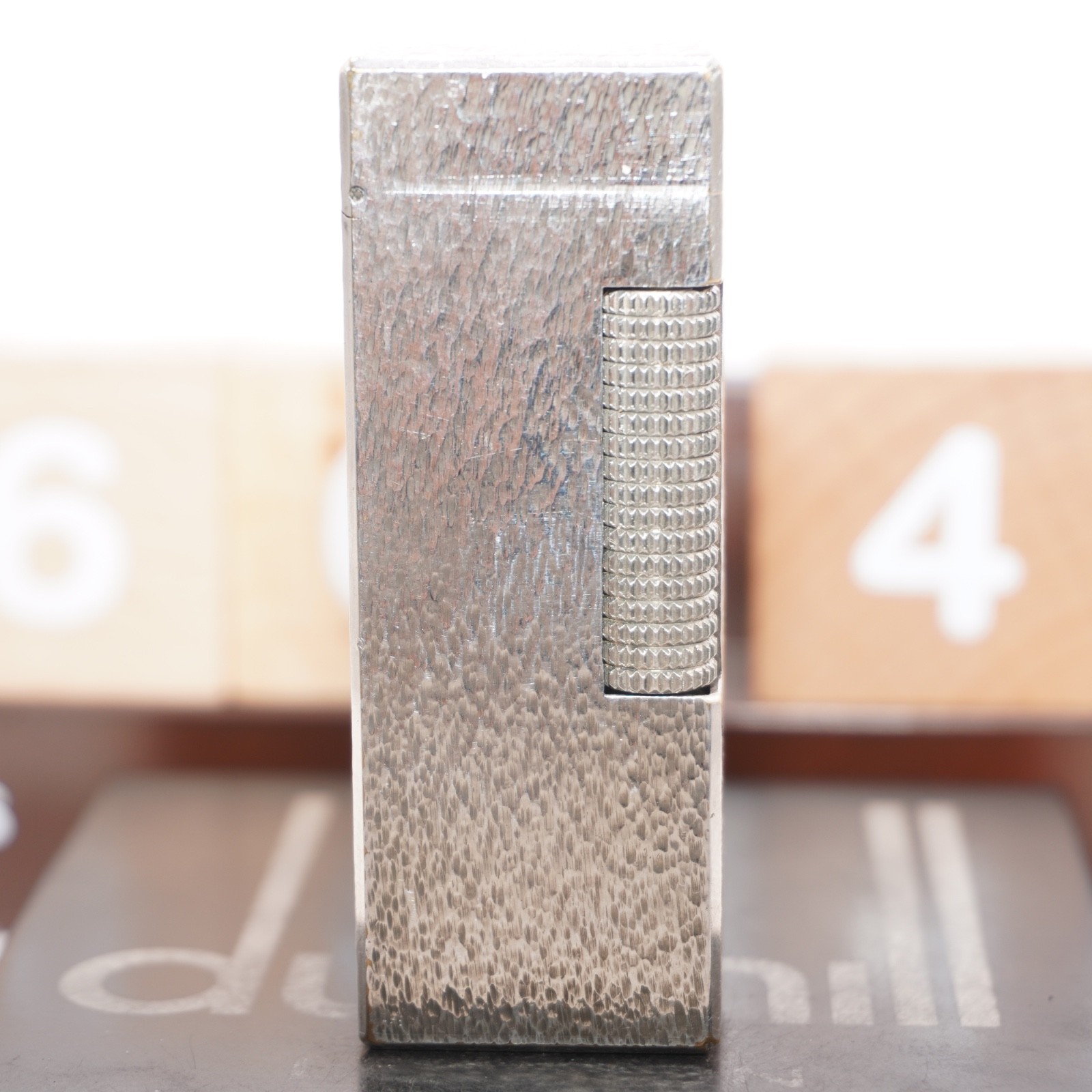 Dunhill Lighter Silver Sand Pattern-Ultrasonically Cleaned_Working