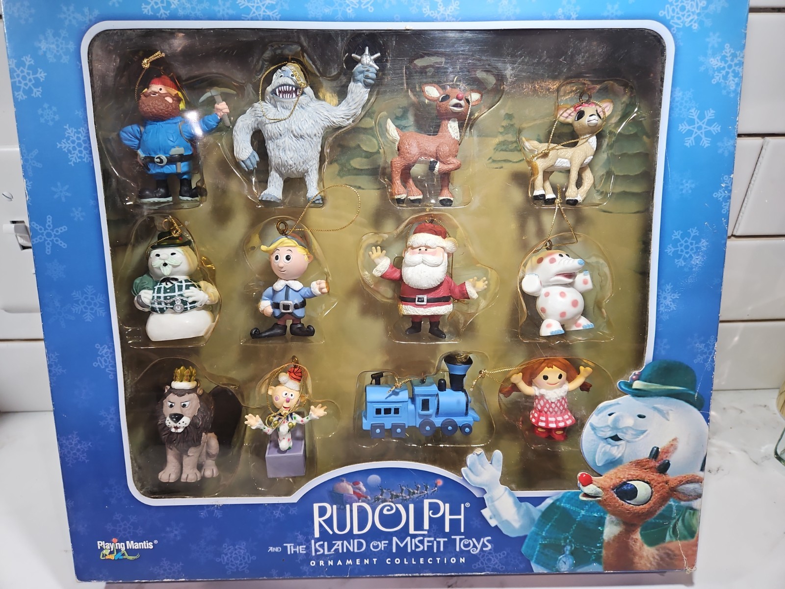 Rudolph Island of Misfit Toys Ornament Collection 12 Pc Set 2001 Playing Mantis
