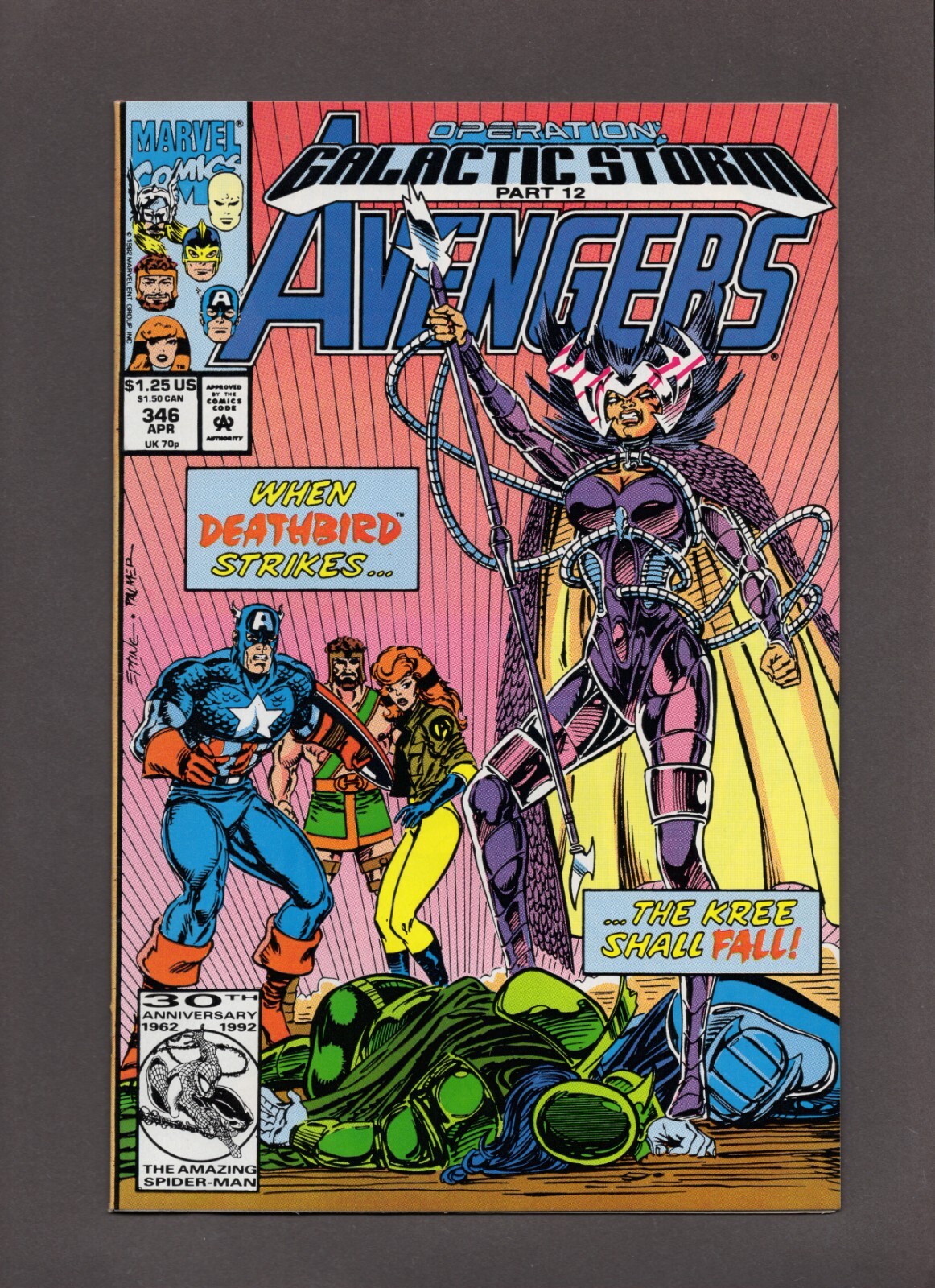 The Avengers #346 (1992, Marvel Comics) 9.0 VF/NM | Operation Galactic Storm