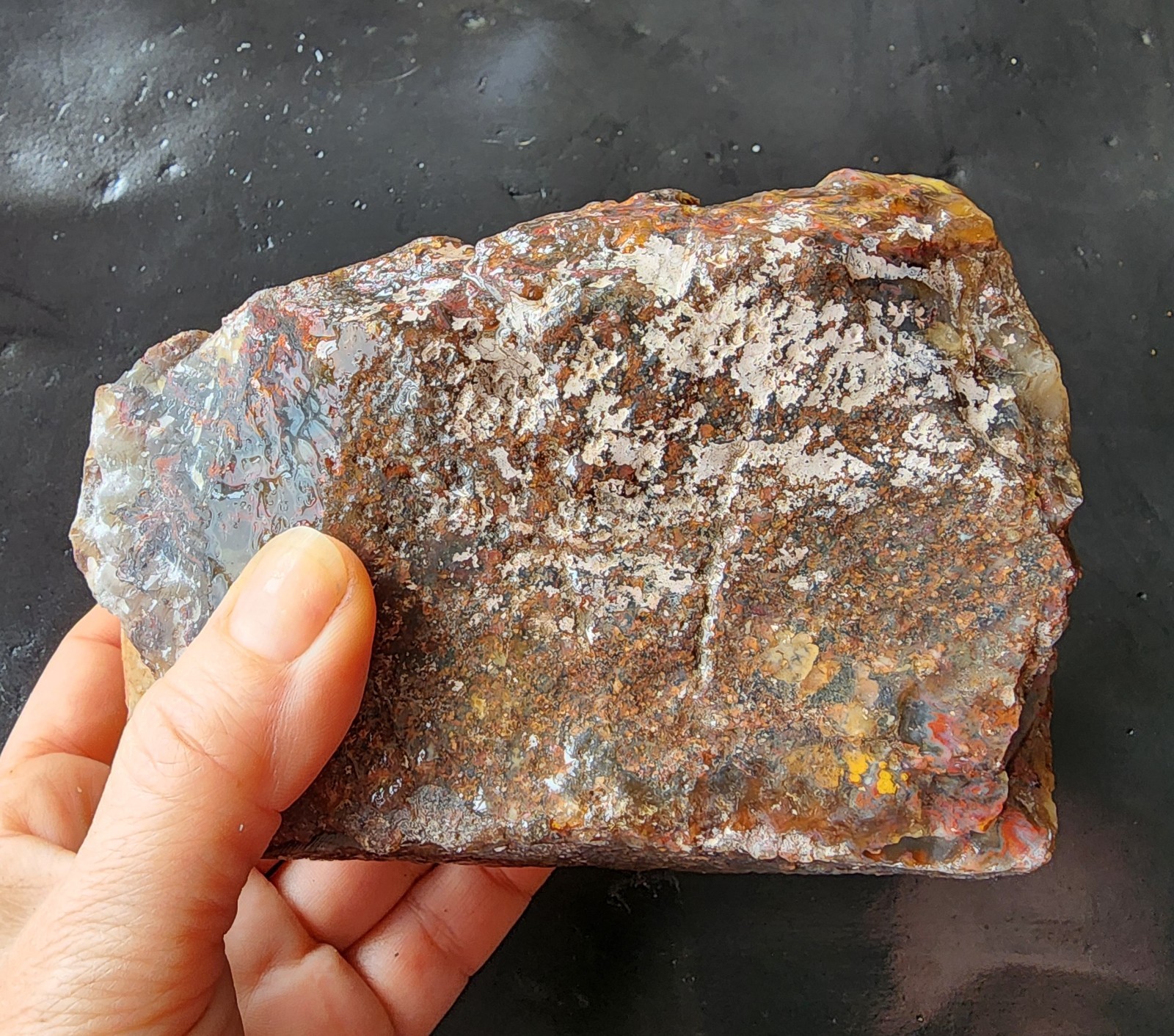 2.8 lbs (1.28 kg) Collectible Plume Agate, Unpolished Crystal Agate, Achate
