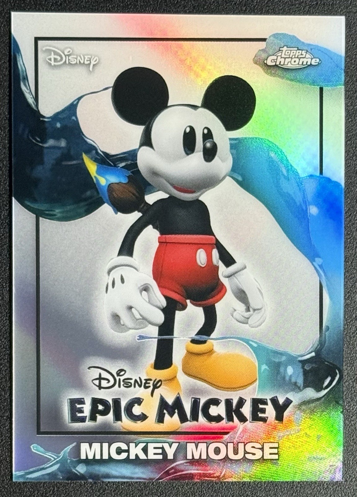 2026 Topps Disney Neon Epic Mickey Mickey Mouse Topps Chrome #EM-20 Refractor