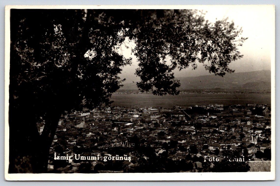 Vintage Turkey Postcard IZMIR General View General Cityscape 1953