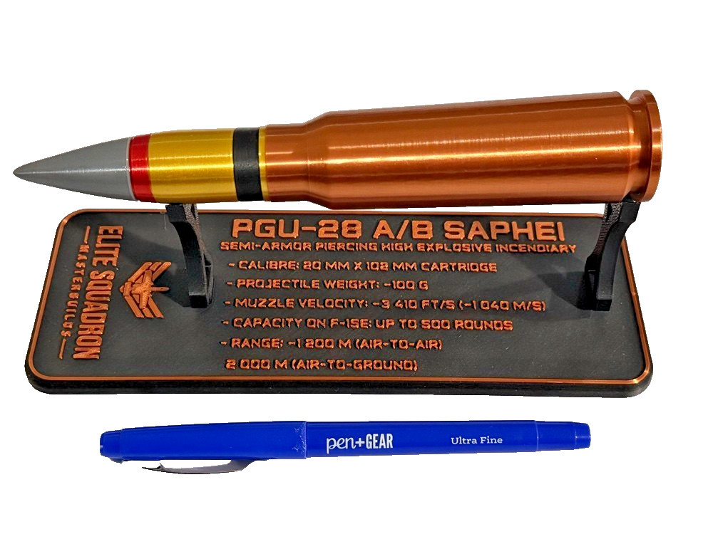 1:1 Scale 20mm PGU-28A/B Replica – M61 Vulcan Ammo Prop – F-15 F-18 F-22 Display