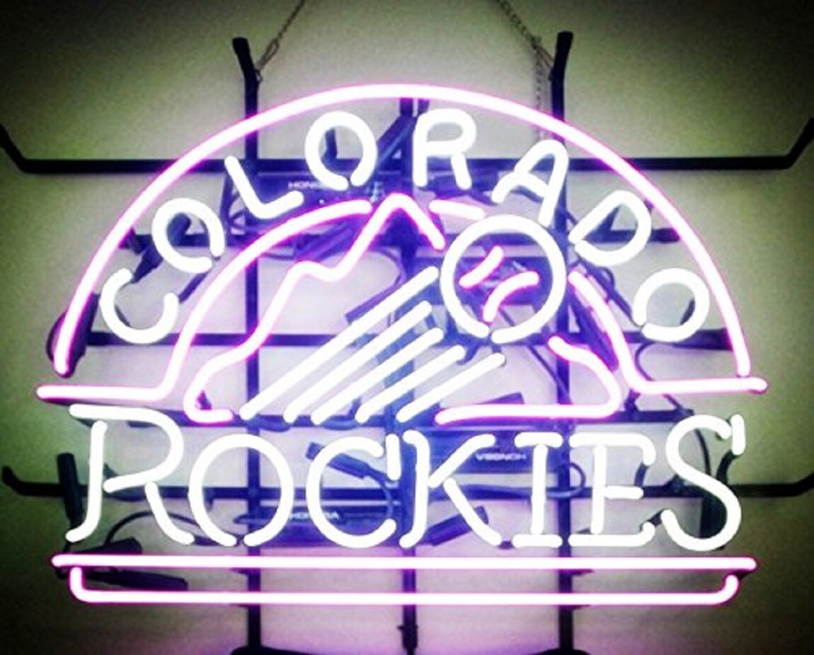 Colorado Rockies Neon Sign 20″x16″ Lamp Light Glass Bar Pub Window Display Z972