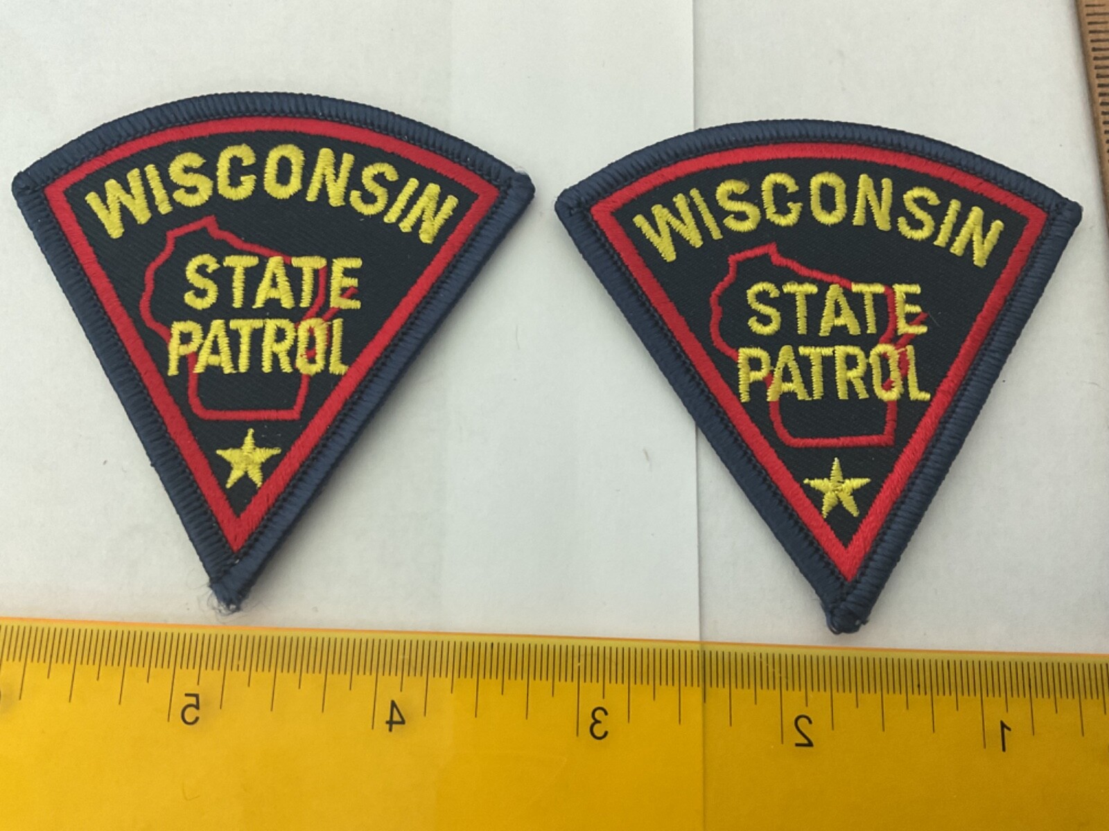 Wisconsin State Patrol collectors Hat patch set 2 pieces all new