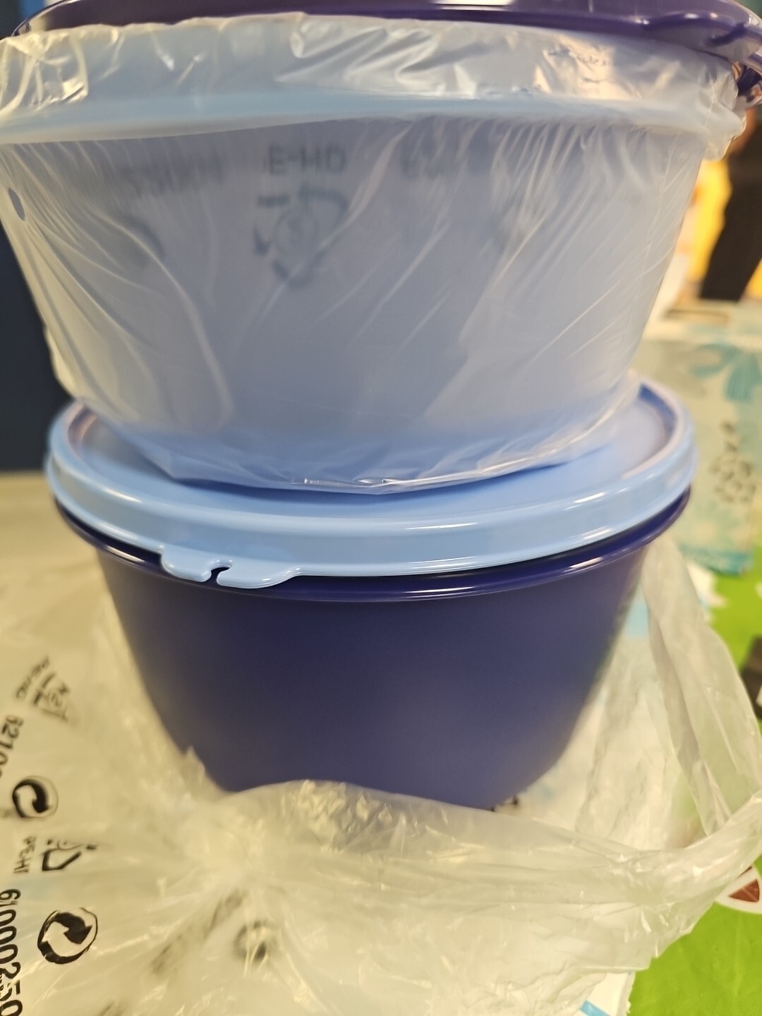 Tupperware Modular Bowls 1.5 liters, 2 liters Blue Medium Set of 2