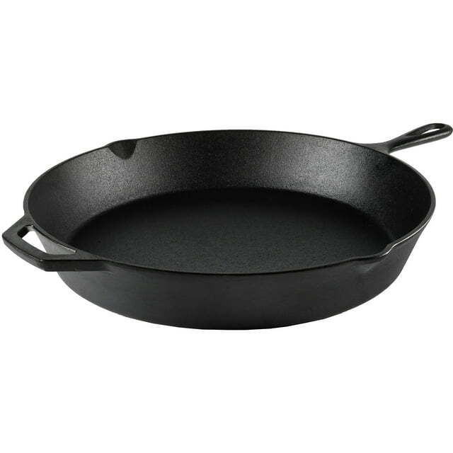 15″ Cast Iron Skillet Frying Pan Pre Seasoned Cooking Oven Kitchen Cookware Camp