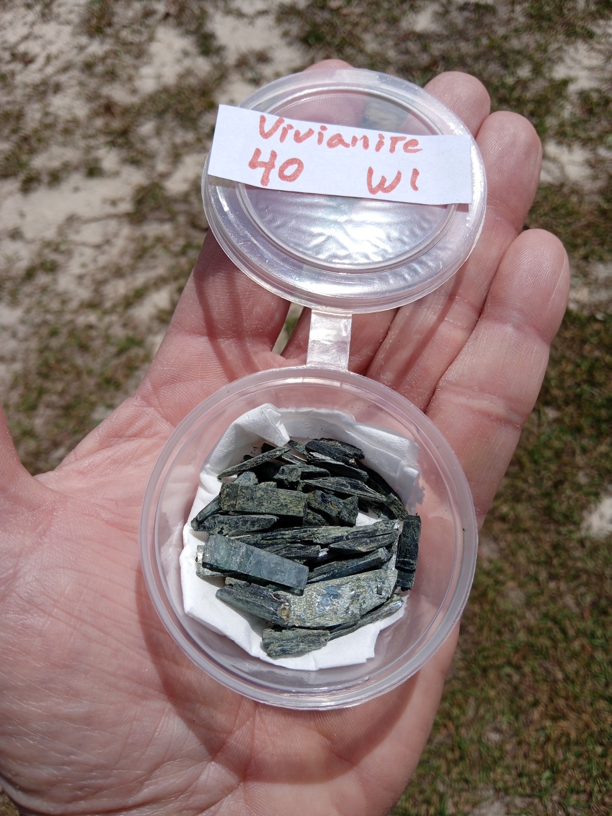 LOT OF CLEAR BLUE GREEN VIVIANITE CRYSTALS SPECIMENS! PIECES SHARDS. 40 PCS. J2