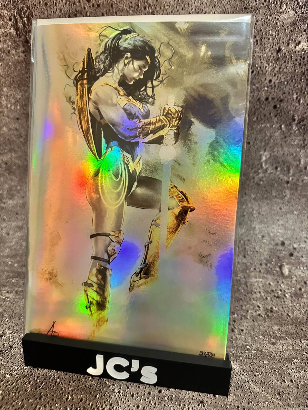 FEMALE FORCE GAL GADOT #1 CVR-C RUDY AO WONDER WOMAN EXCL GOLD VIR FOIL 50/50🔥