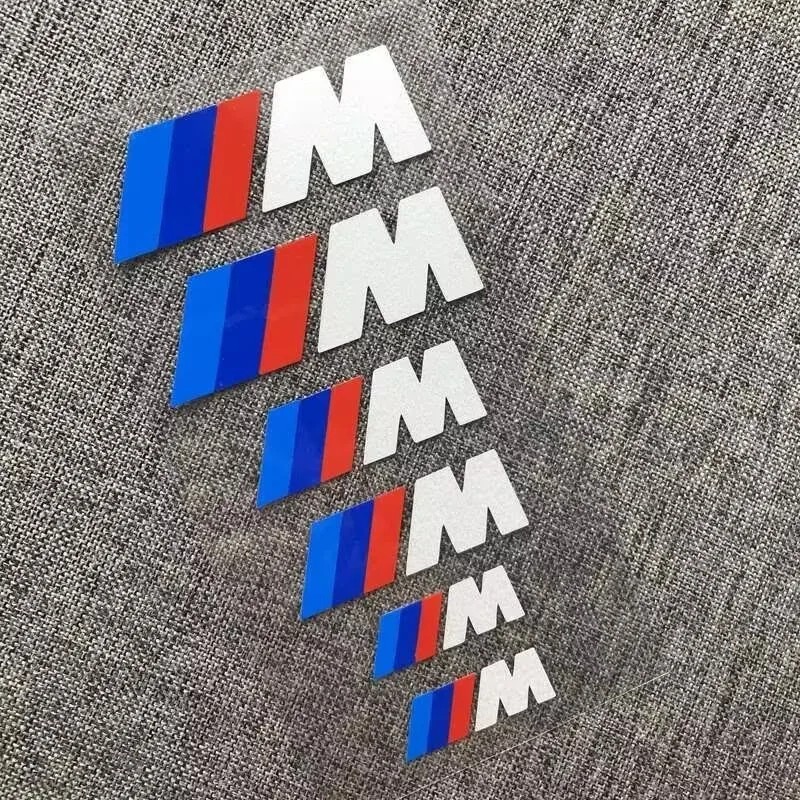 6pcs Car Brake Caliper Sticker Heat Resistant Decals for BMW