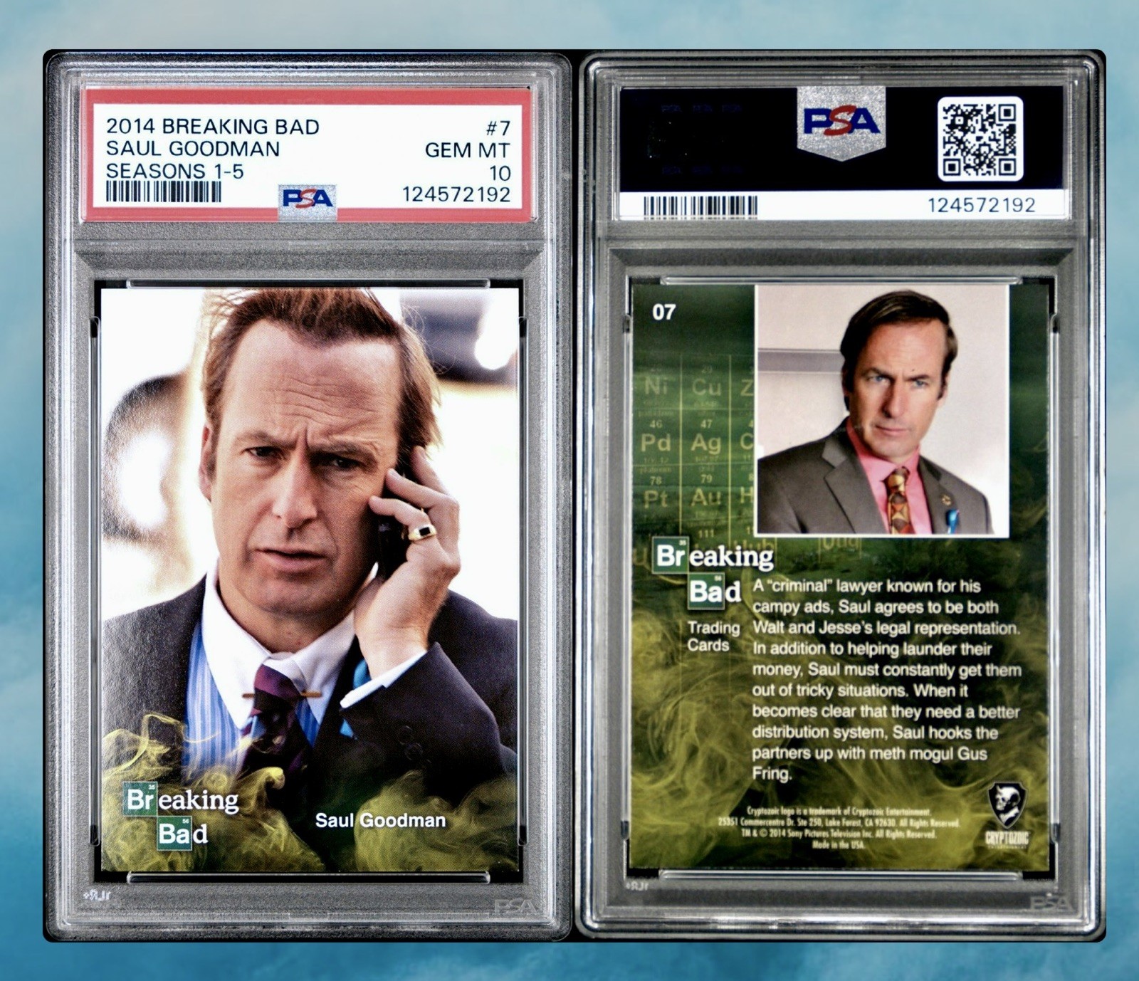 2014 Cryptozoic Breaking Bad #7 Saul Goodman PSA 10 Rookie