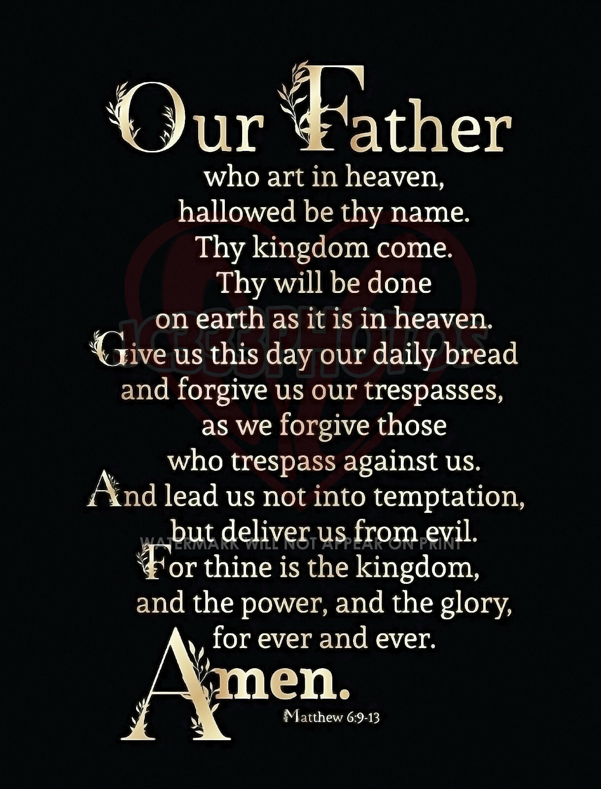 JESUS CHRIST THE LORDS PRAYER GOD FATHER SON 8.5X11 PHOTO POSTER PICTURE REPRINT