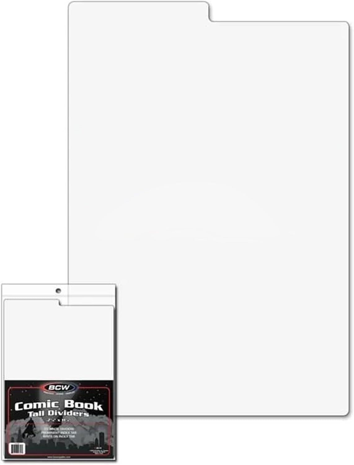 BCW Tall Comic Book Collection Dividers 25 White Color Tab 30 Pts Durable Strong