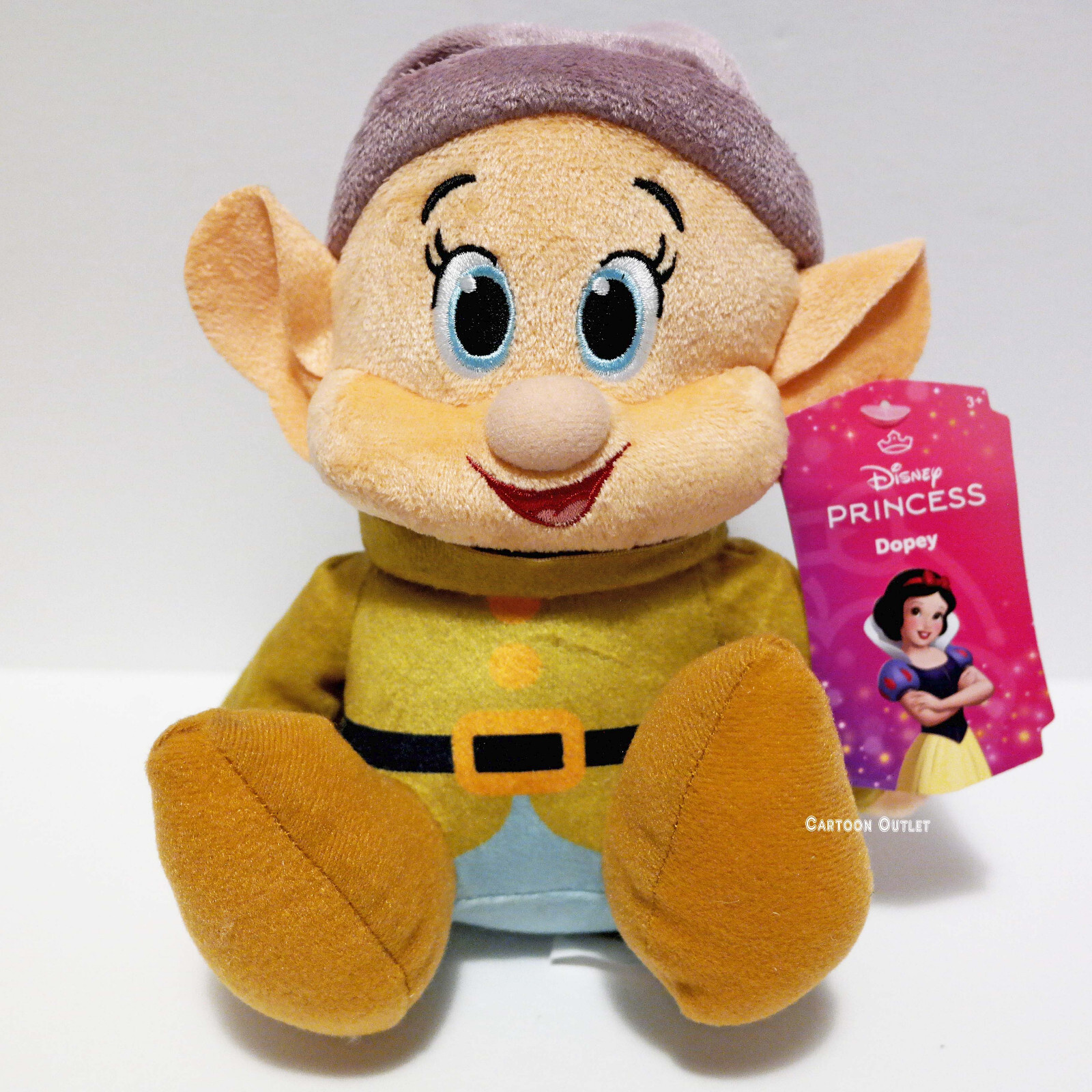 Disney Dopey Plush Stuffed Animal Snow White and The Seven Dwarves Doll 8″ New