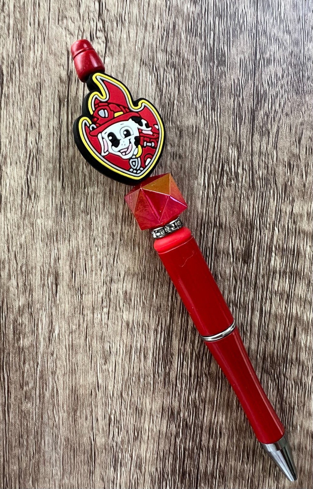 Custom beaded pen. Paw Silicone & acrylic Beads. Gifts. Journal. Teen.