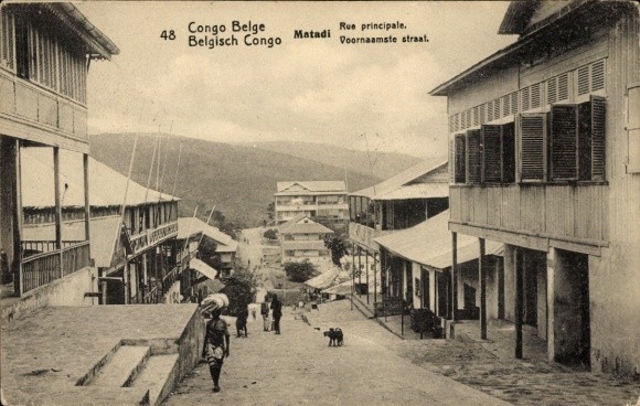 Postcard Matadi DR Congo Zaire, Congo Belge, Belgian Congo, Rue… – 4924702