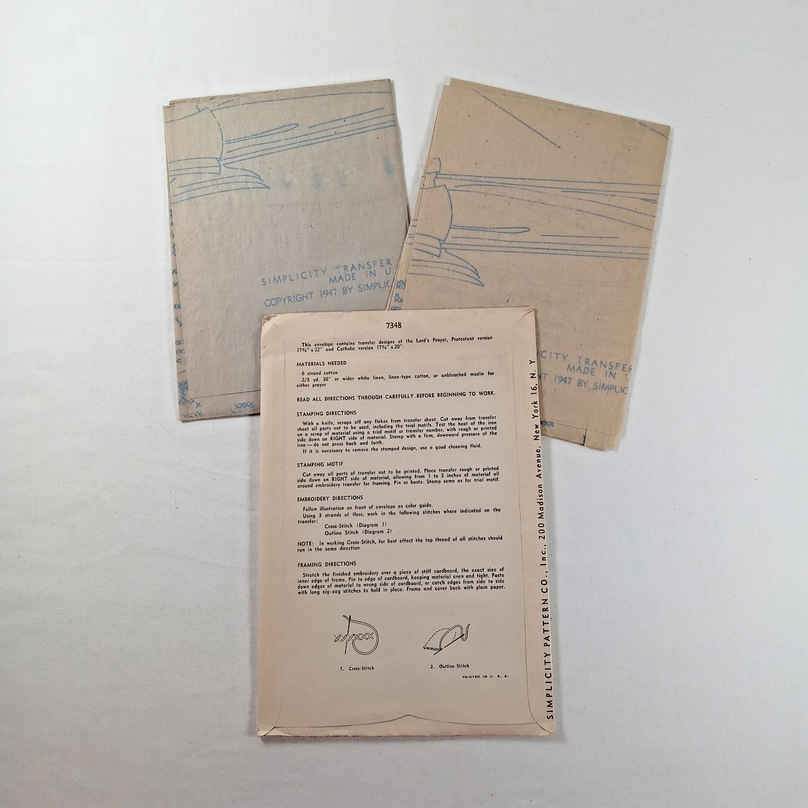 10 packages assorted vintage embroidery transfers McCalls Simplicity open, uncut