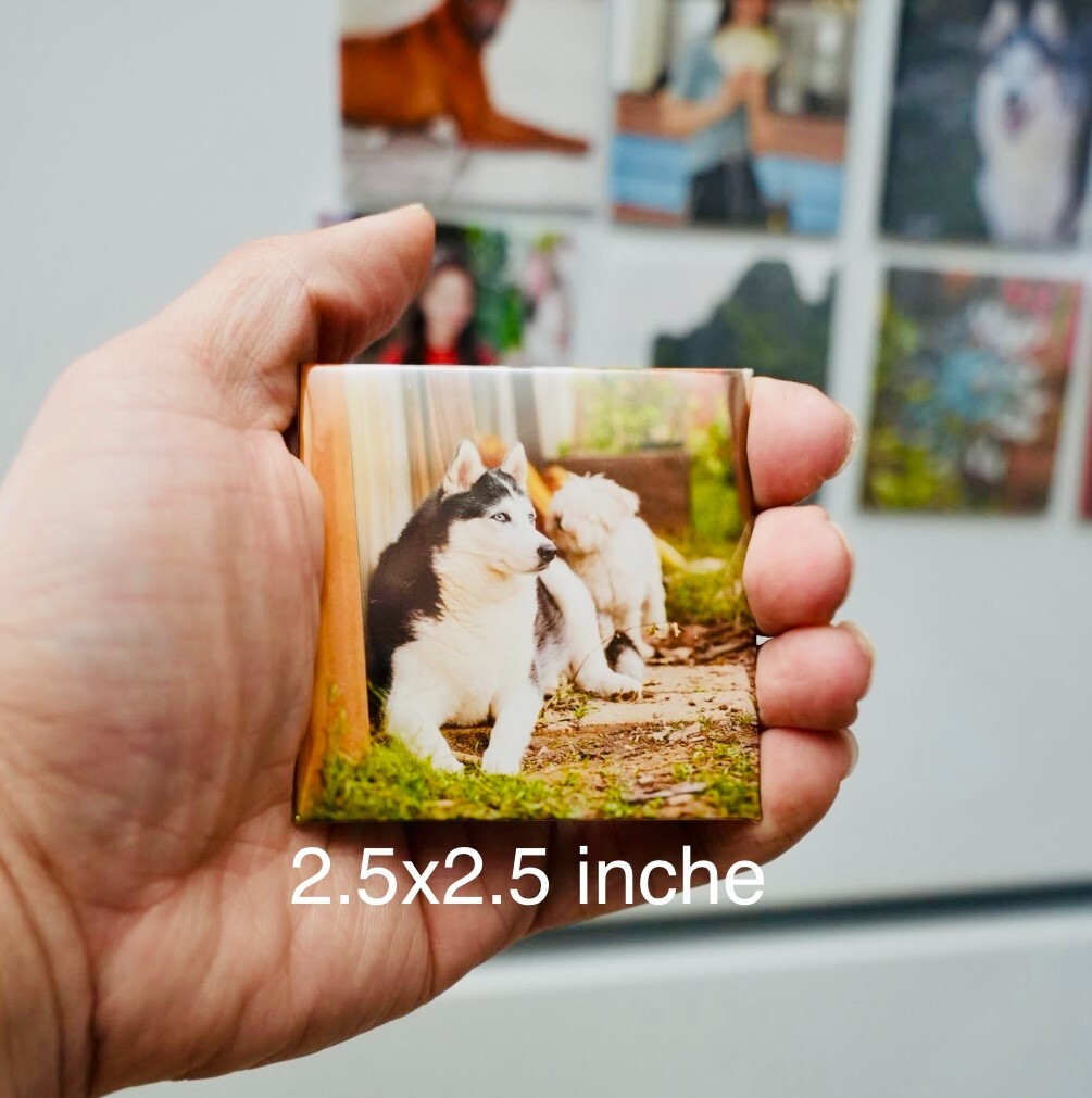 Photo Magnets 2.5×2.5 inches and 2.5×3.5 inches. High Quality Glossy Finish