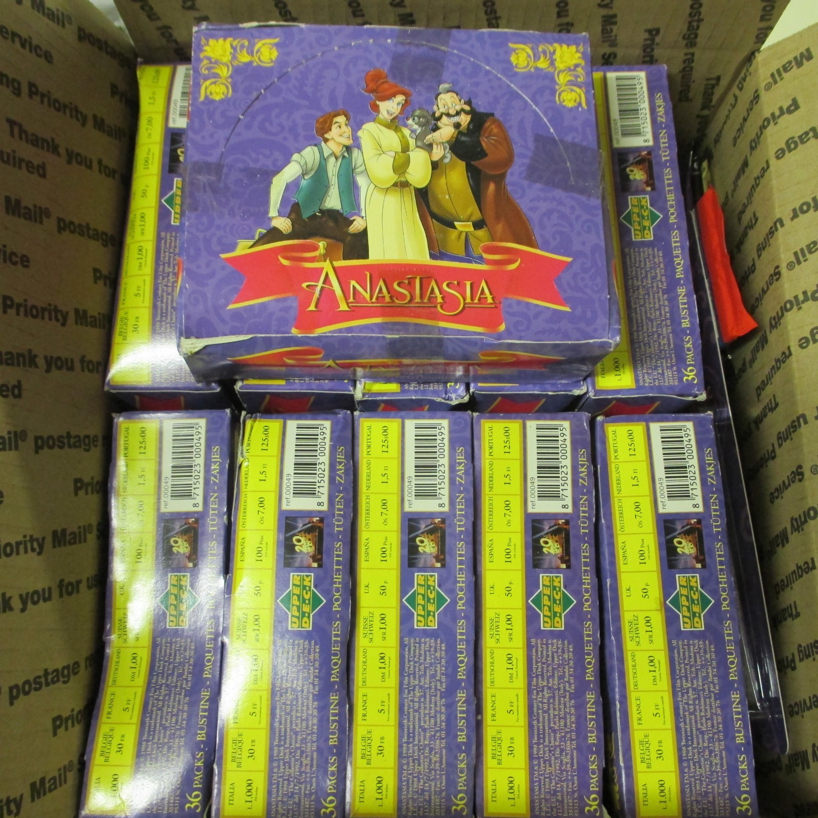 (11 Box) 1998 Anastasia Trading Card 36 Pack Box Upper deck Disney Collectible