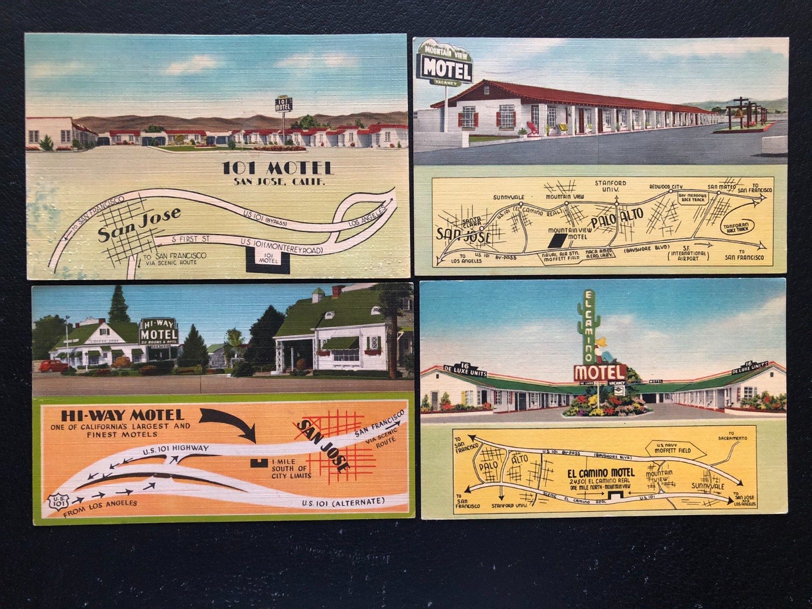 [4] California Map postcards [all posted]