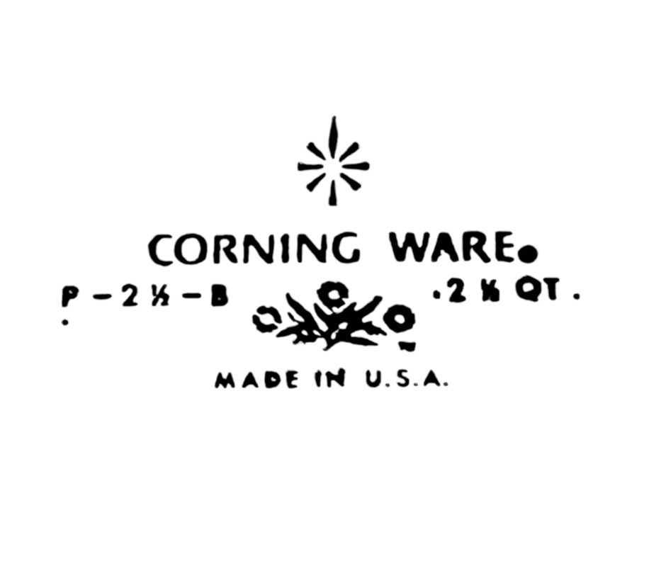 Corning Ware Blue Cornflower P-2 1/2-B 2.5 Qt Casserole Baking Dish 8×8 USA