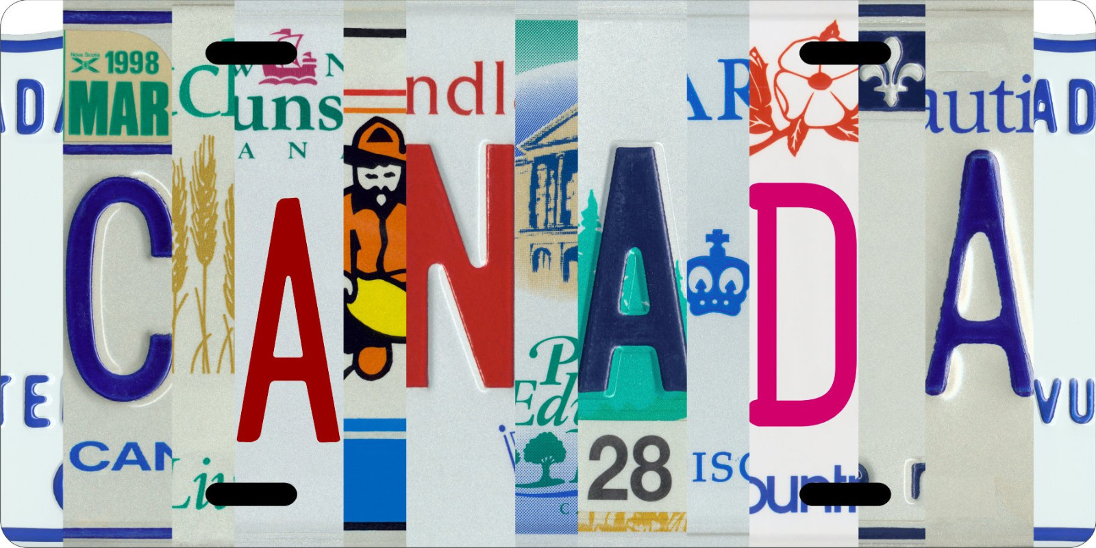 All 10 Canada provinces and 3 Territories metal License Plate – 13 plates in 1