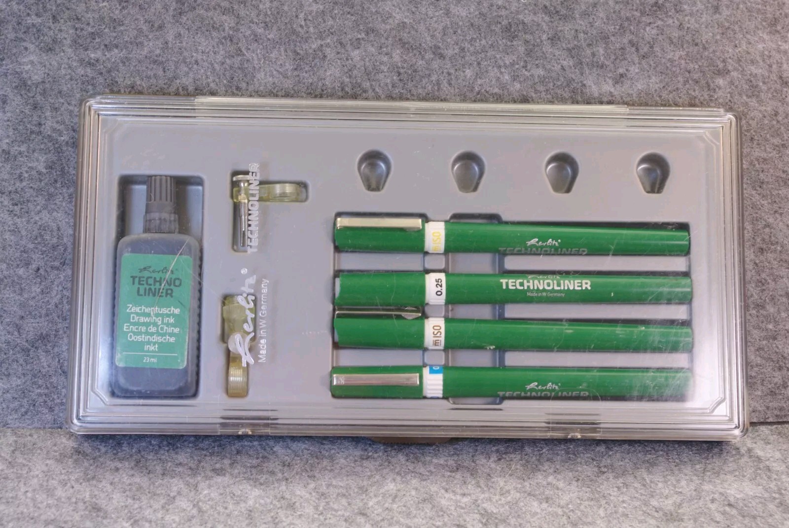 Technoliner technical pens set 0.25mm – 0.7 mm made in west germany HERLIRZ #3