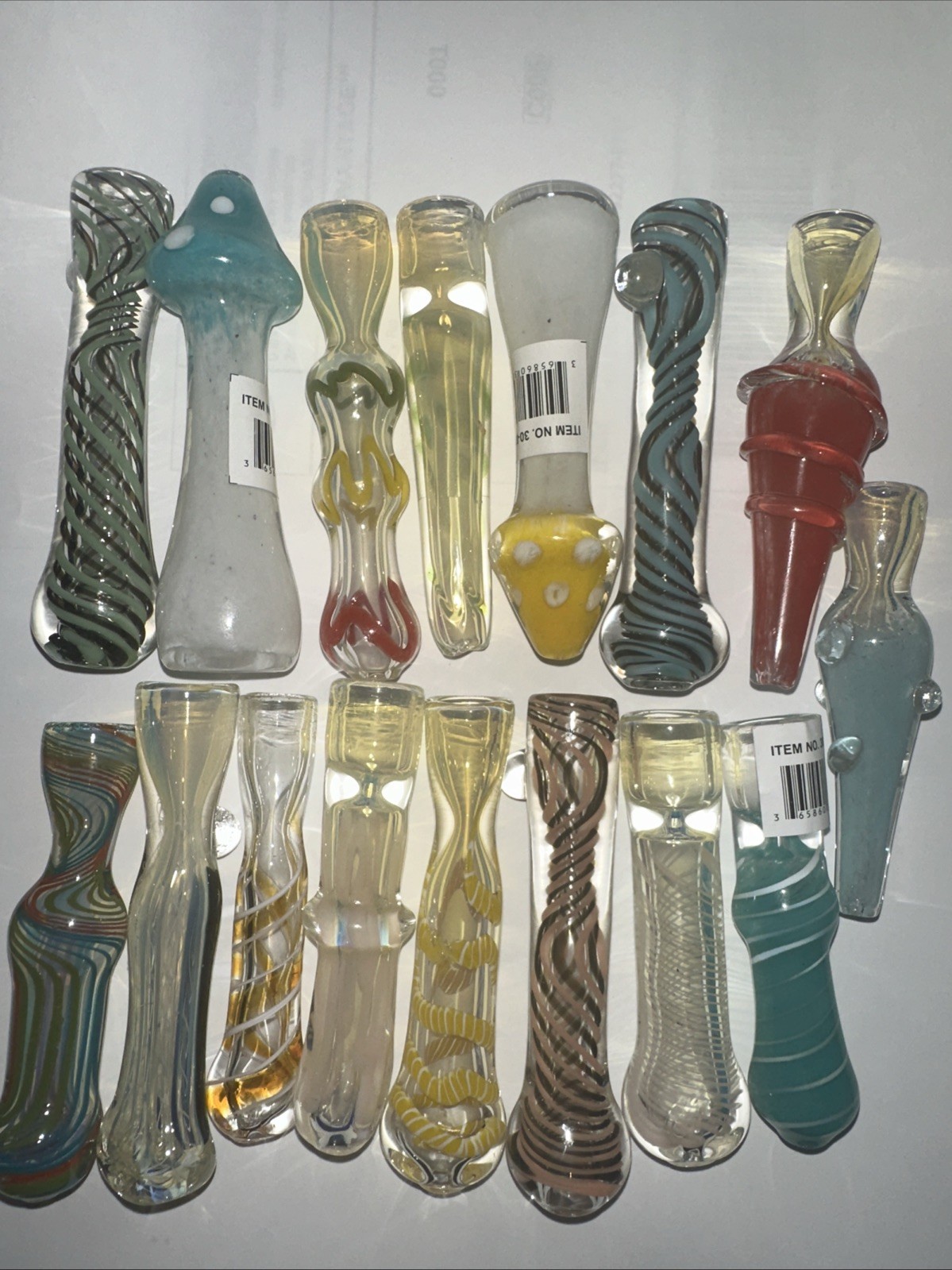 6 PCS😎TOBACCO SMOKING PIPE🔥ONE HITTER GLASS CHILLUM 💚$3 Each Free Ship