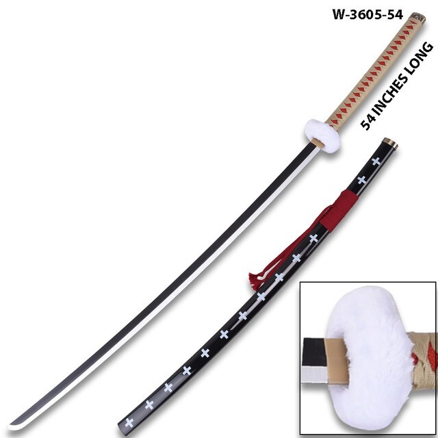54″ One Piece Anime Surgeon of Death Doctor Trafalgar Law Red Wood Sword w/Plast