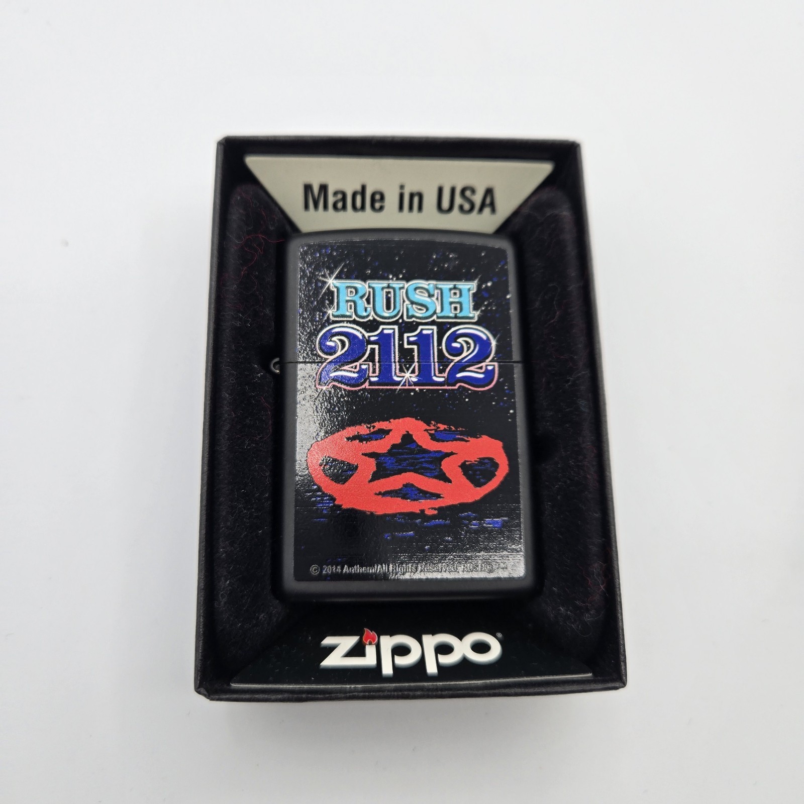 Unfired New Rush 2112 Zippo Lighter Geddy Lee Alex Lifeson Lerxst Neil Peart