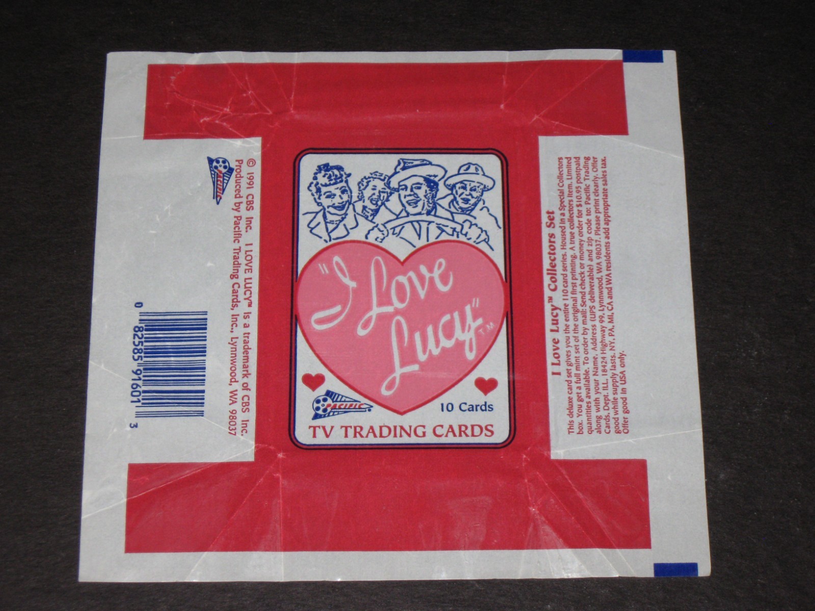 I LOVE LUCY (1950’s TV Series) © 1991 Pacific Original Wax Card Wrapper