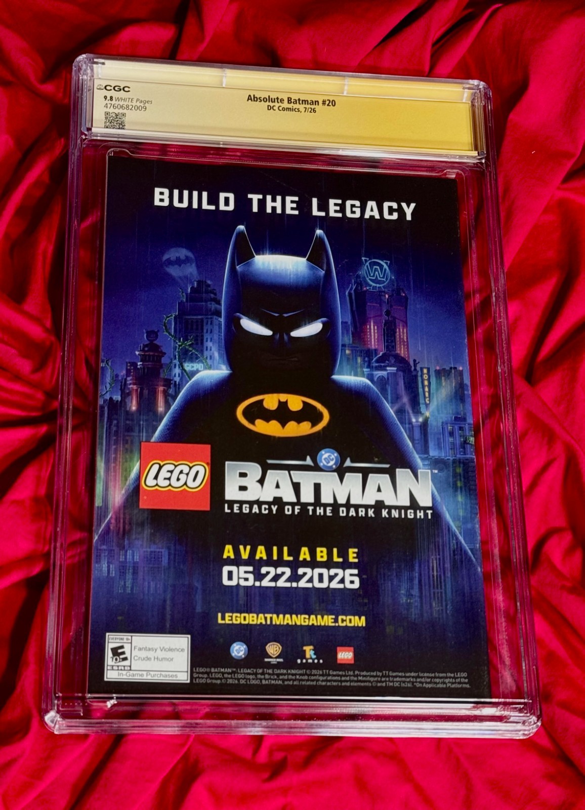 CGC SS 9.8~Absolute Batman #20~Cover A~1st Print~SIGNED Snyder+Dragotta~2009