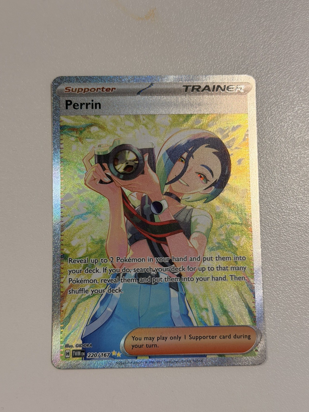 Perrin Holo Twilight Masquerade 220/167 SV06 NM Condition Pokemon TCG English