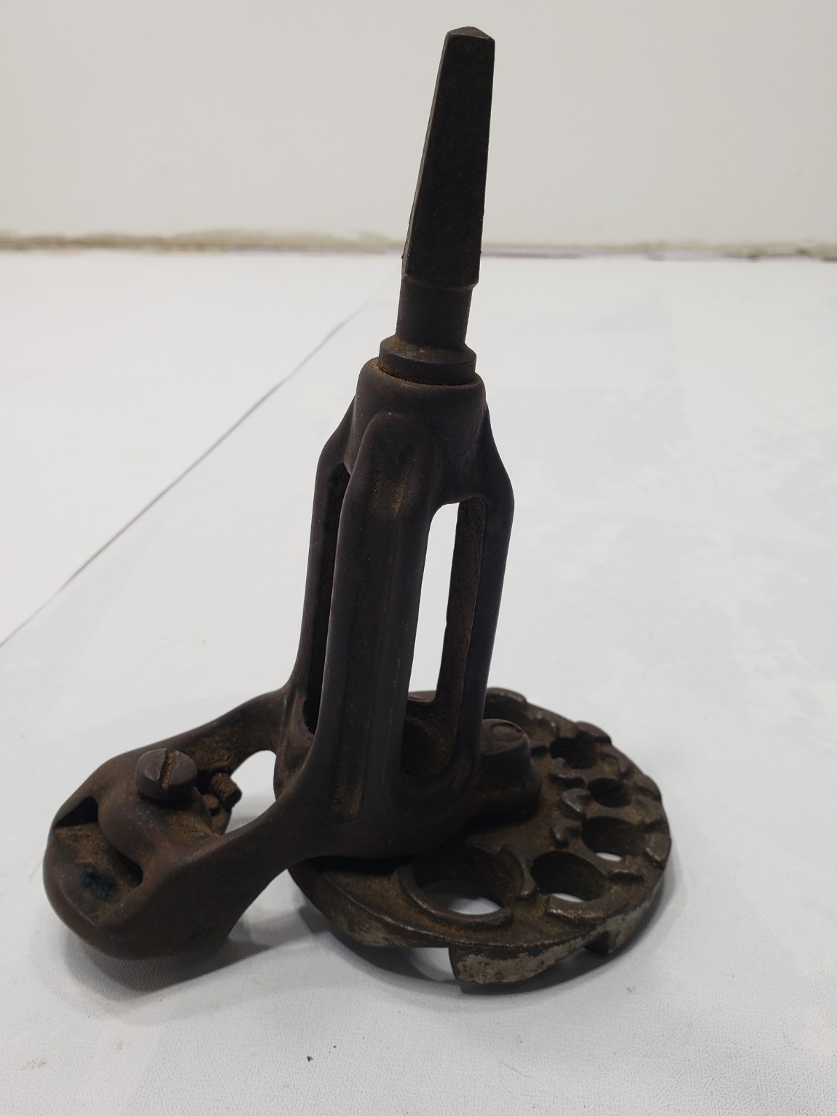 Antique Cast Iron Dowel Rod Tenon Plane Brace Wood Hollow Auger Tool No Blade