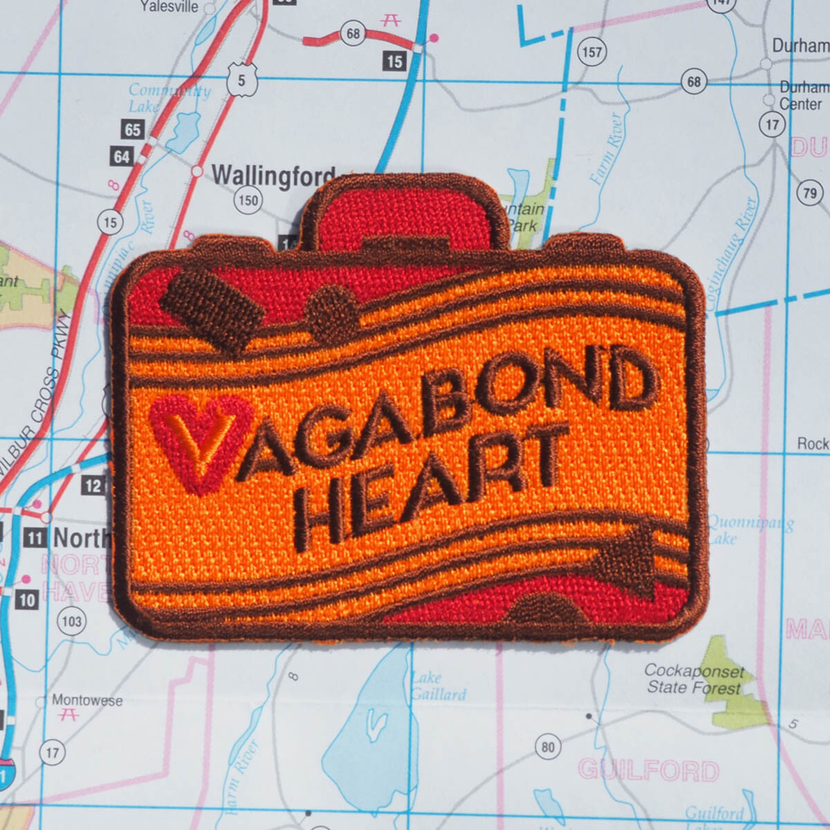 Vagabond Heart Iron on Travel Patch – Great Souvenir or Gift for travellers