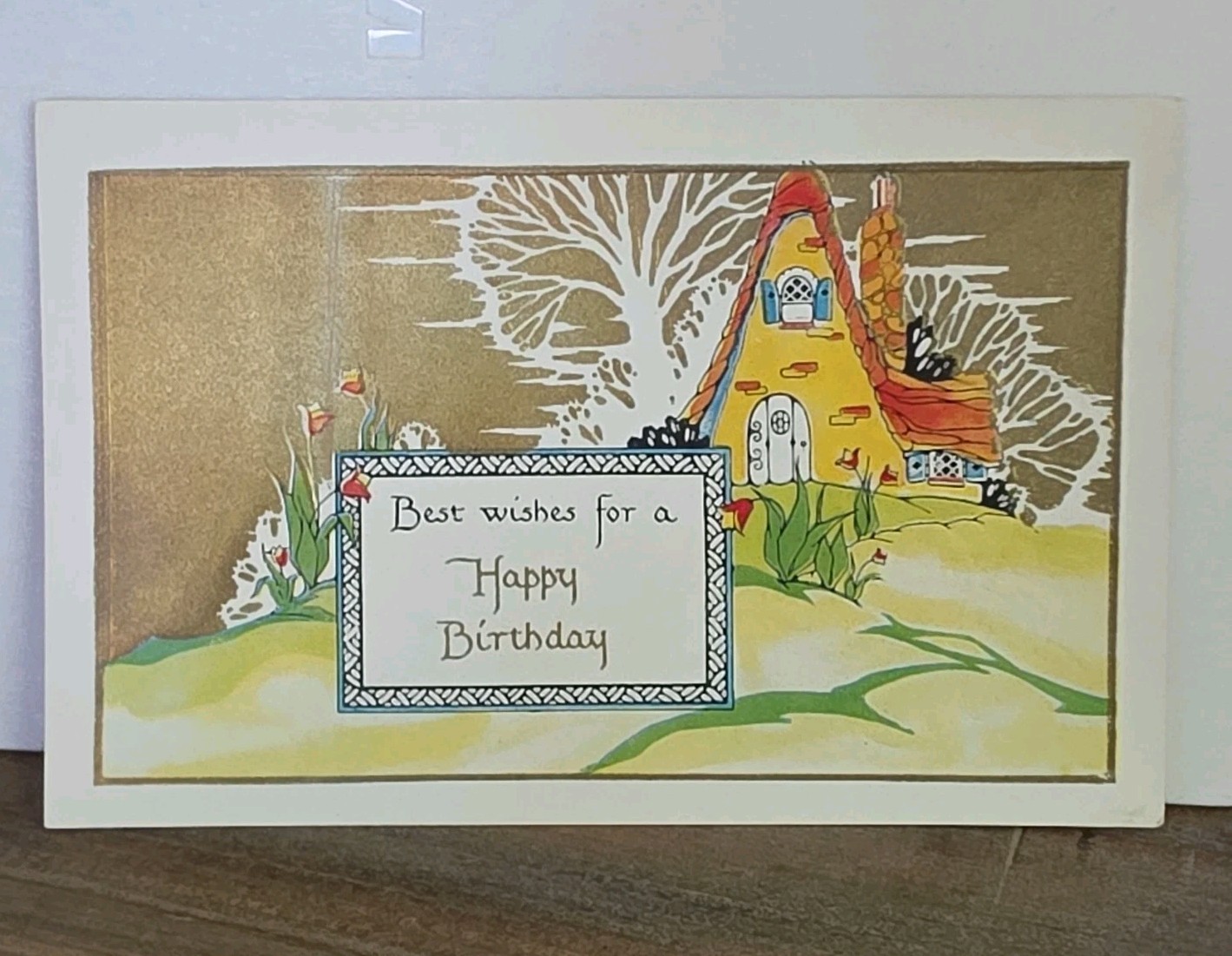 Birthday Greetings Postcard Original Lithograph Divided Back Era Unposted