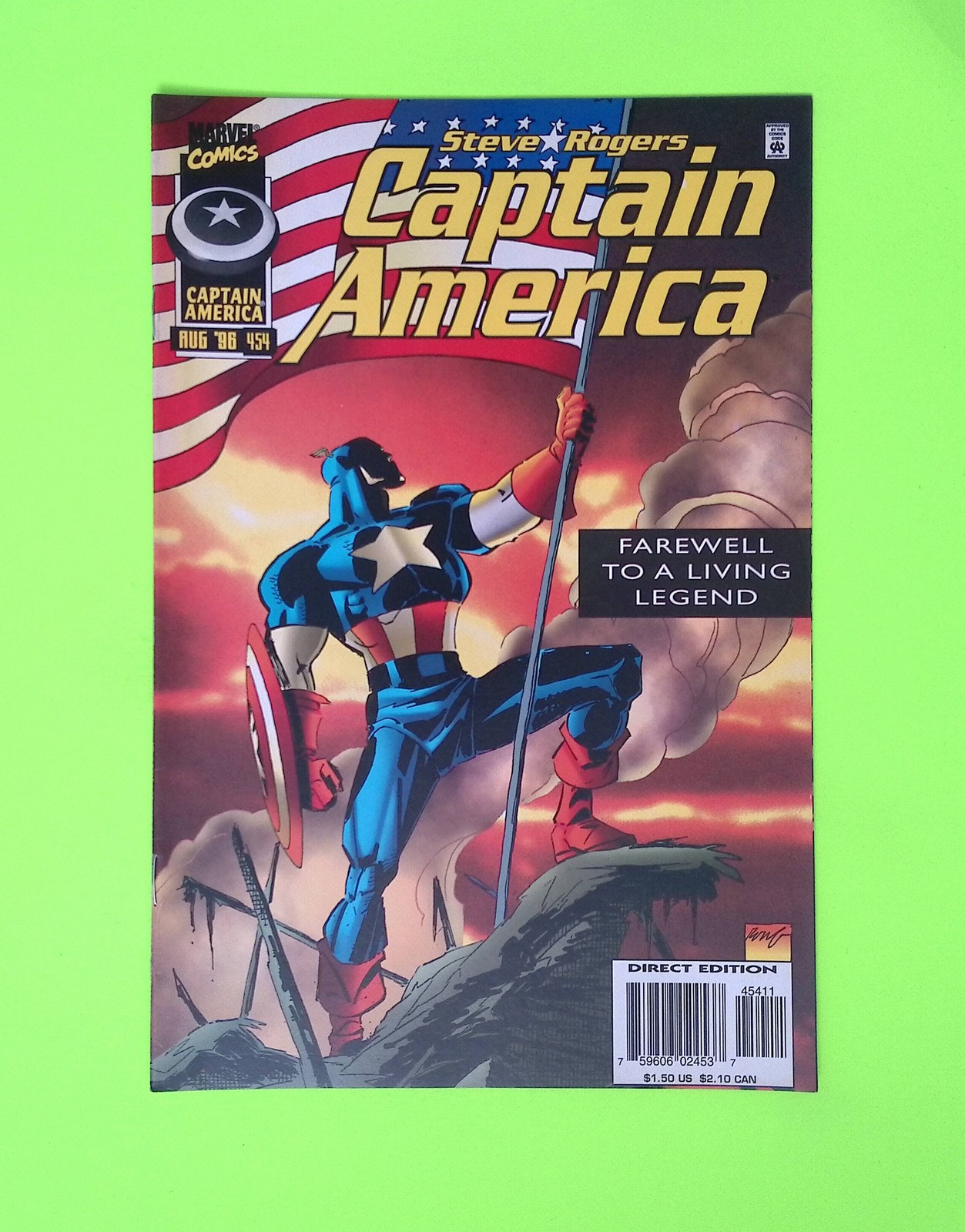 Captain America #454 Vol. 1 1996 Marvel Comics 1st App Higher Grade Q89-197