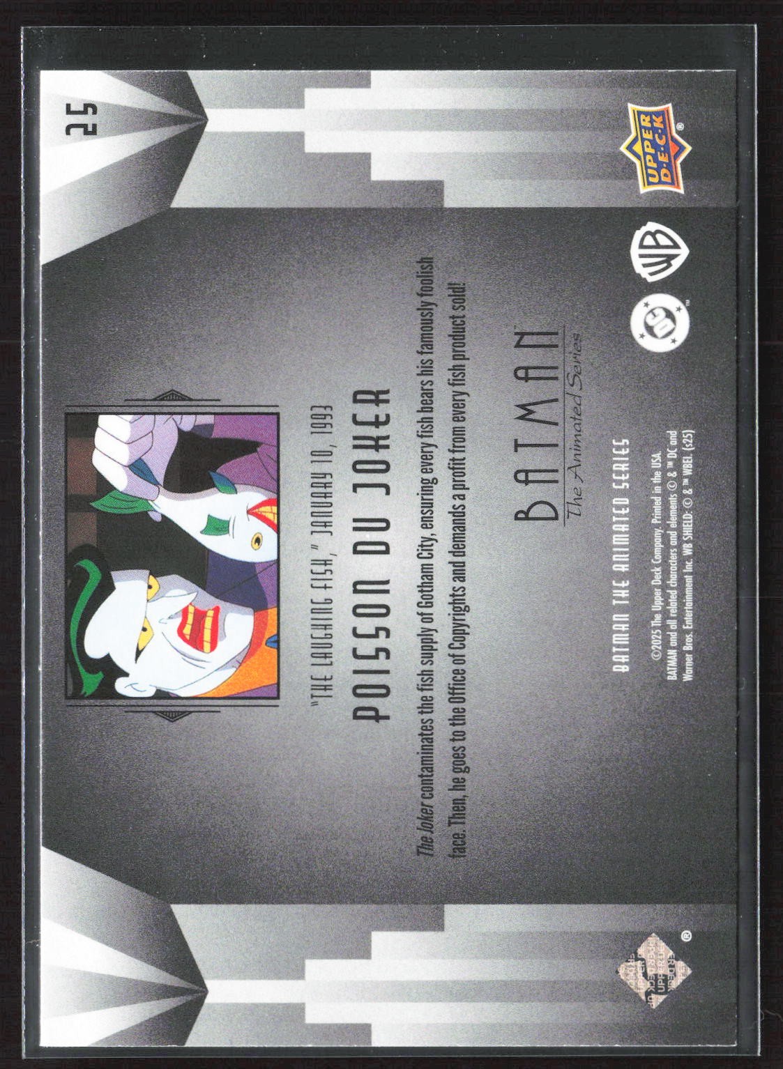 2026 Upper Deck Batman: The Animated Series Poisson Du Joker #25