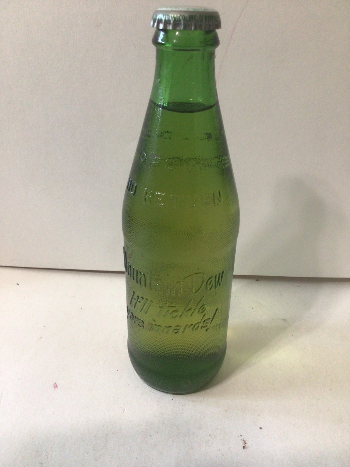 Mountain Dew Soda Bottle 10 Oz. Green No Deposit It’ll tickle yore innards!