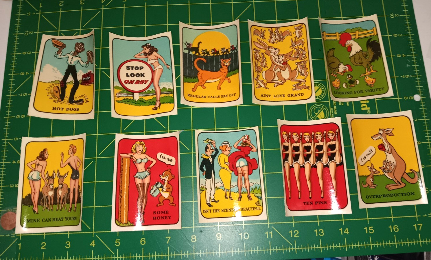 VINTAGE ORIGINAL 1950s LOT OF 10 AS PICTURED WATERSLIDE DECAL