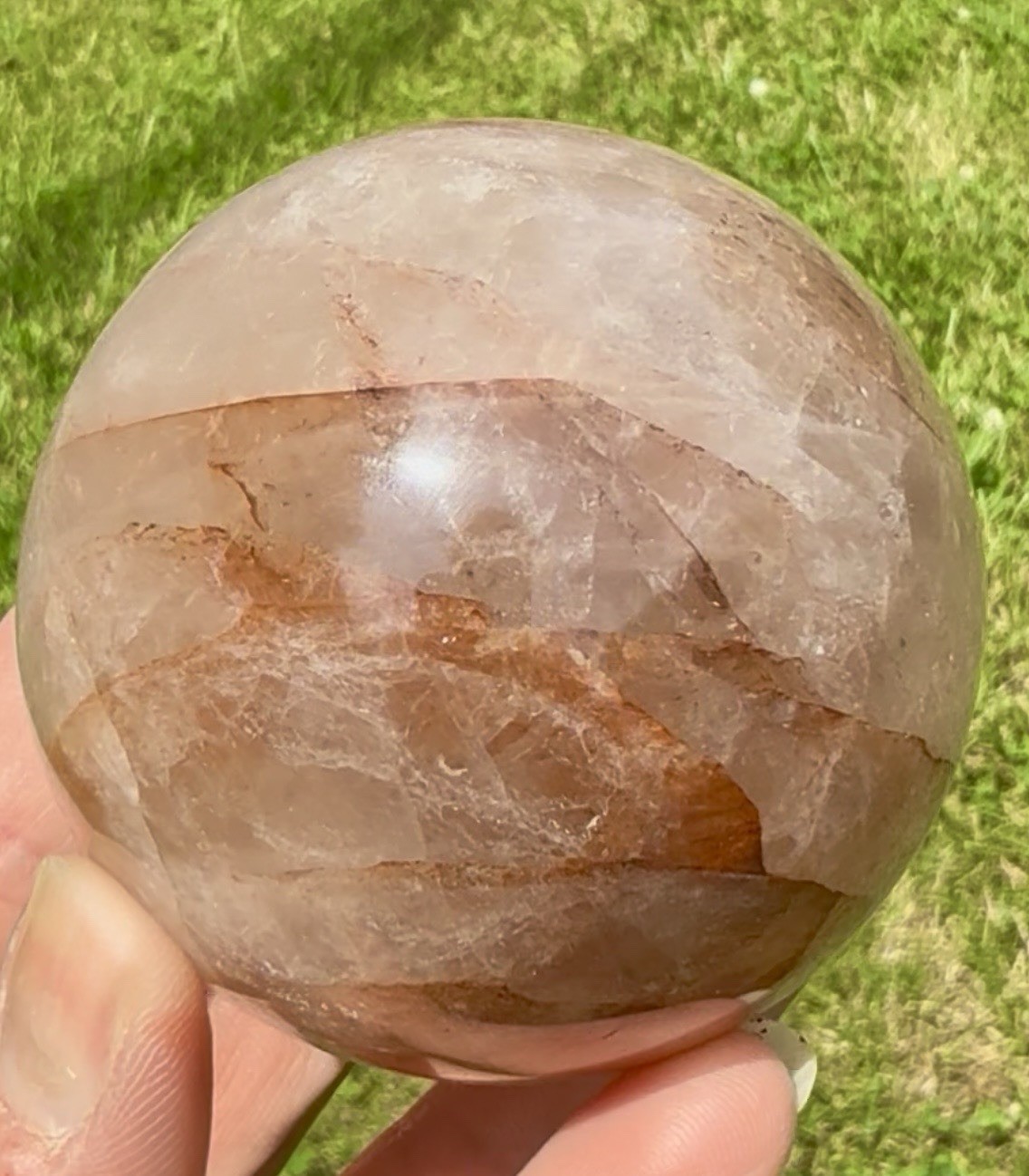 Fire Quartz (hematoid) Sphere 69mm/461g