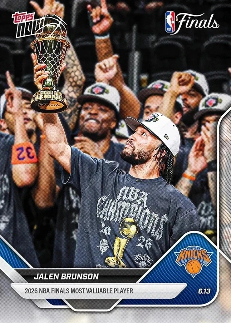2026 TOPPS NOW JALEN BRUNSON #339 NBA FINALS MVP NEW YORK KNICKS LIMITED ED CARD