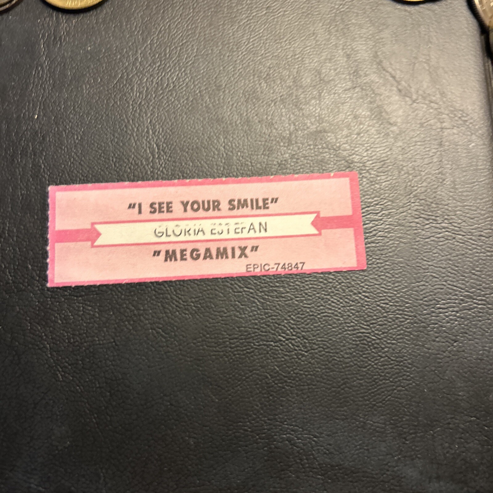 1 JUKEBOX TITLE STRIP Gloria Estefan I See Your Smile Mega Mix, Epic 45