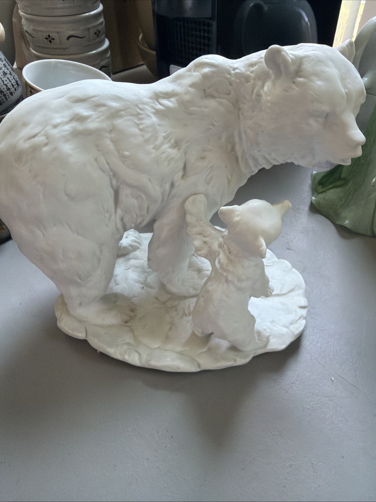 Vintage Kaiser Porcelain Polar Bear And Cub Bear, West Germany,