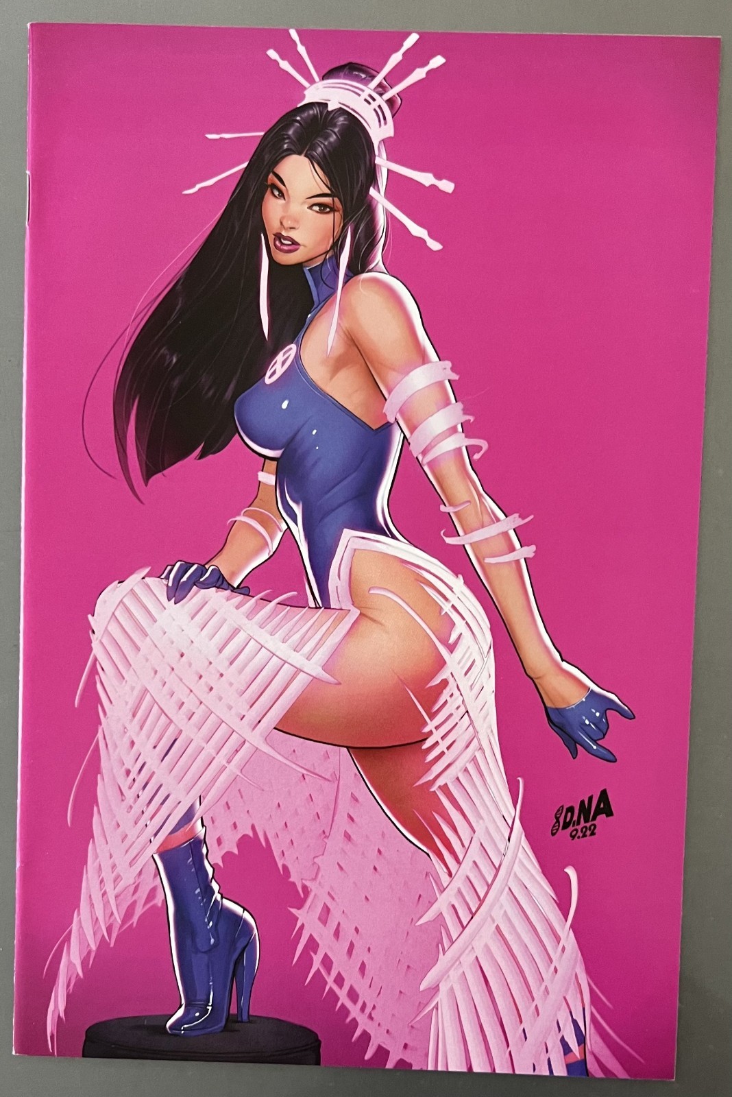 A.X.E. JUDGEMENT DAY OMEGA #1, David Nakayama PSYLOCKE virgin variant, NM