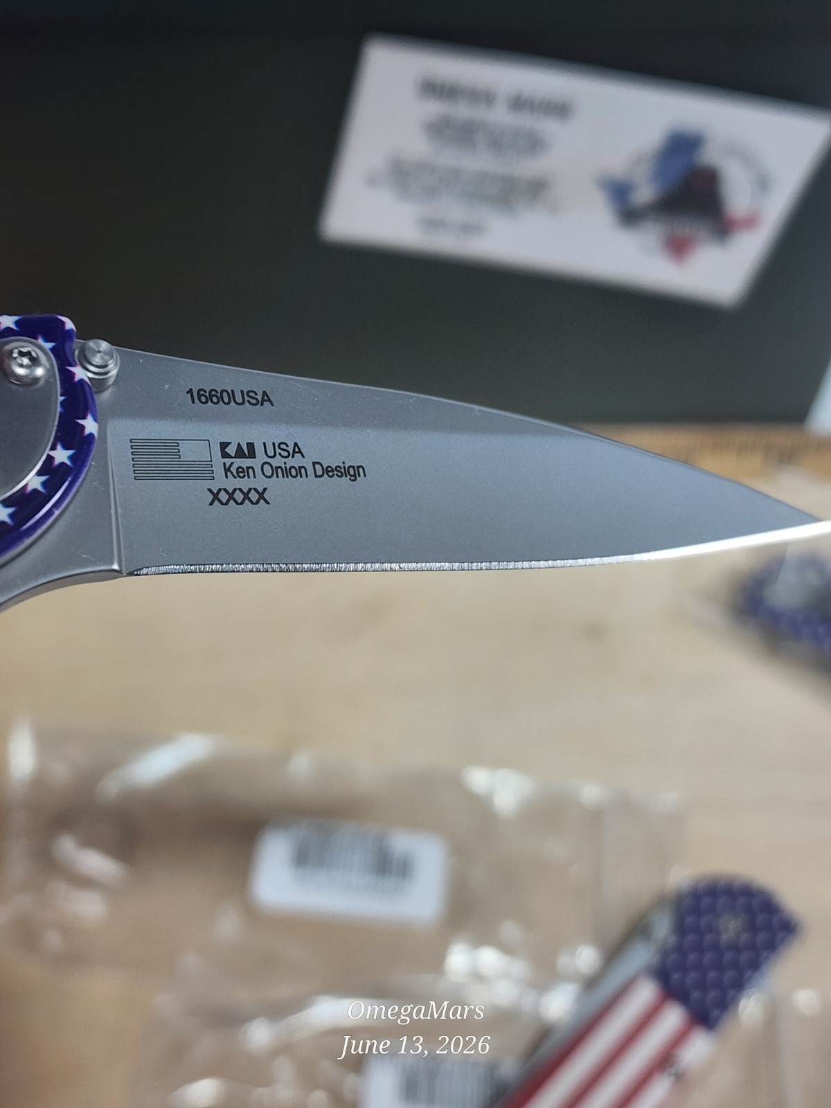 Kershaw USA Flag Leek, 1660USA, Stars & Stripes on Scales, Brand New Blem, USA!