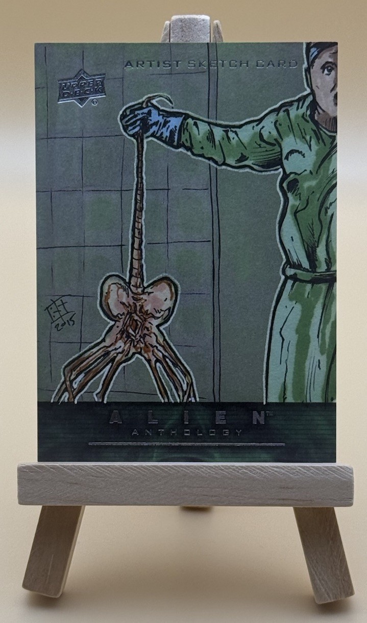 2016 Upper Deck Alien Anthology Sketch Card By Bryan Silverbax Sheppard